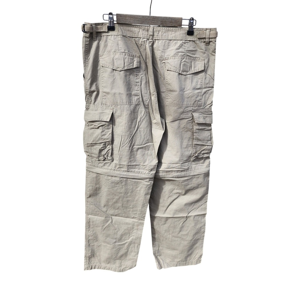 Columbia Mens Convertible Cargo Pants Tan Khaki Zip Off Hiking Shorts Size 38x30 - Picture 2 of 4